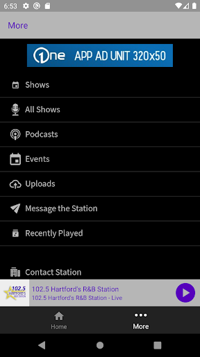 102.5 Hartfords R&B Station Screen 2