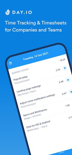 Android application Day: Time Tracker & Timesheets screenshort