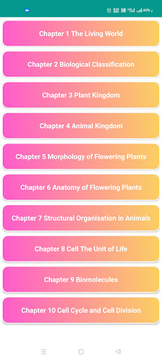 Android application Class 11 Biology Solutions screenshort