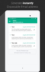 Temp Mail – Free Instant Temporary Email Address v3.00 APK (Premium Version/No ads) Free For Android 6