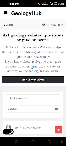 Android application Geology Hub screenshort