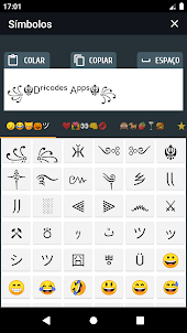Letras diferentes e símbolos