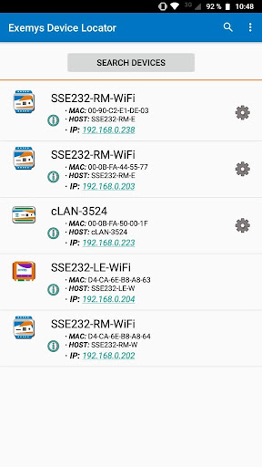 Exemys Device Locator Screen 3