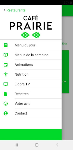 Android application Café Prairie screenshort