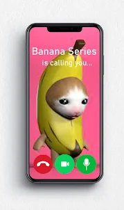 Banana Series cat meme Calling