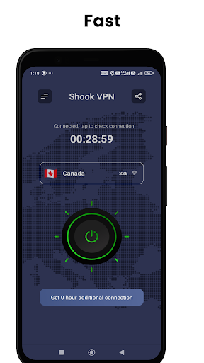 Android application Shook VPN: safe connection screenshort