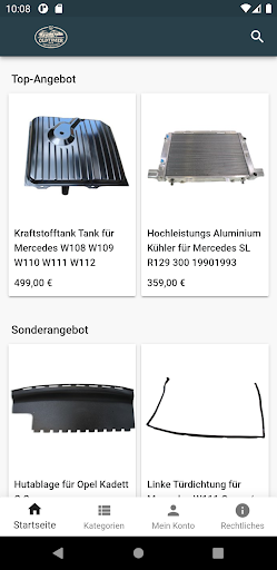 Android application Oldtimer-Ersatzteile24 screenshort
