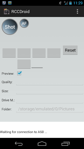 Android application RCCDroid Remote shutter Sony screenshort