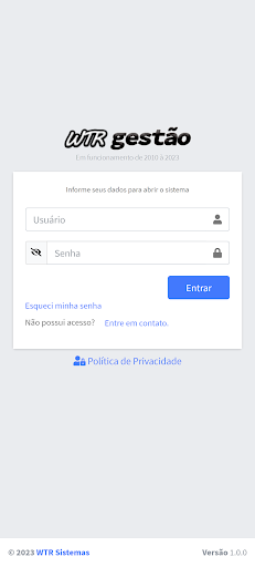 Android application WTR Gestão screenshort