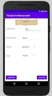 Aperçu de l'application