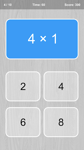 Android application Multiplication Table Game screenshort