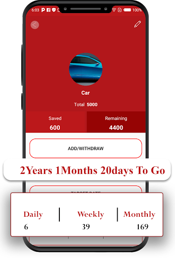 Saving Goals : Saving Wallet Screen 2