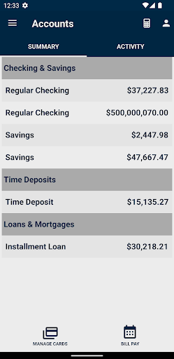 WSB&T Mobile Banking Screen 3