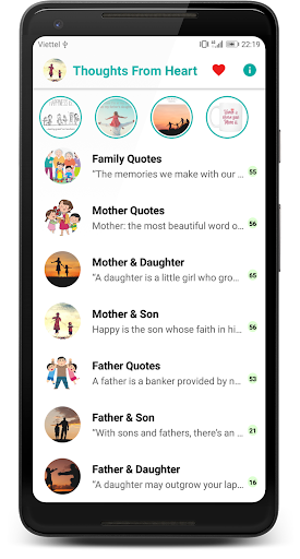 Android application Thoughts From Heart screenshort