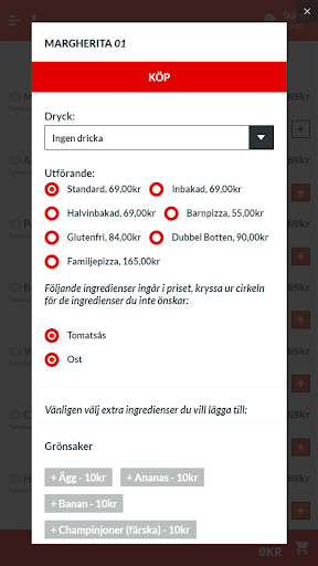 Pizzeria Valentine Piteå Screen 3