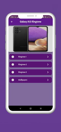 Android application Galaxy A13 Ringtone screenshort