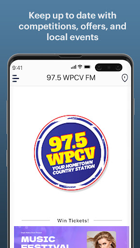 97.5 WPCV FM Screen 3