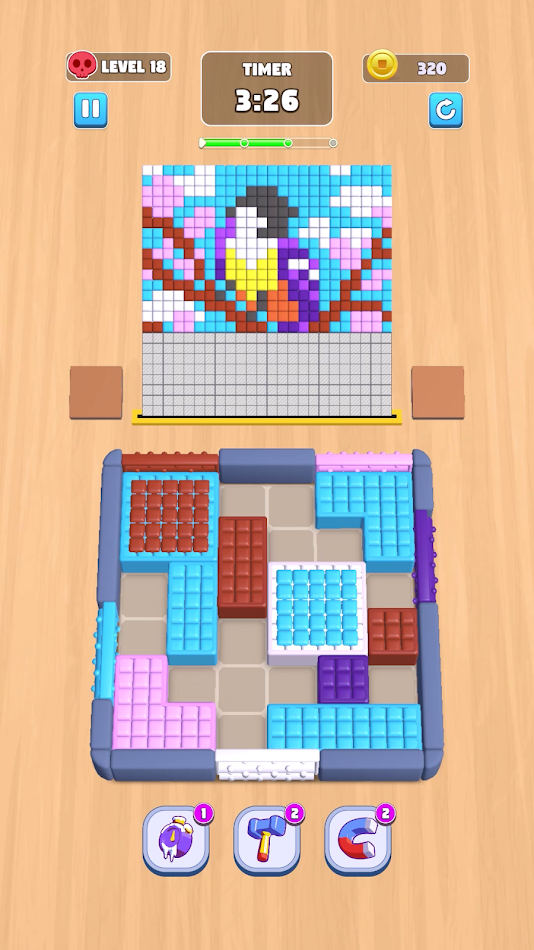 #10. Pixel Block Jam (Android) Podle: Kolpoverse
