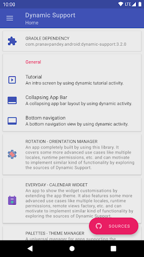 Dynamic Support | Library Demo Screen 2