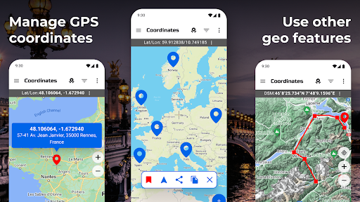 Screenshot of GPS Coordinates Locator Map