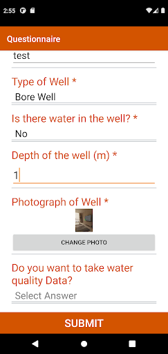 Android application Groundwater Monitoring Tool screenshort