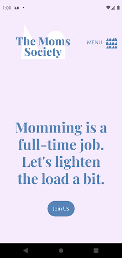 Android application The Moms Society screenshort