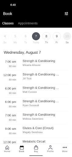 Adrenaline Performance Center Screen 2