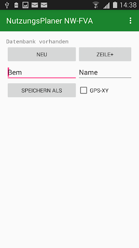 Android application NutzungsPlaner screenshort