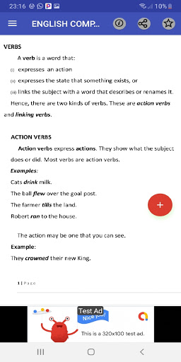 English: form 1 - 4 notes. Screen 3