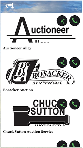 Area Auctions Screen 3