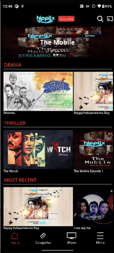 Android application Hippiix screenshort