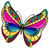Butterfly Paint by Number Book - Animals Coloring icon