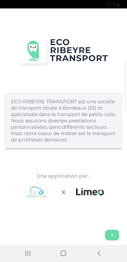 Android application Eco Ribeyre Transport screenshort
