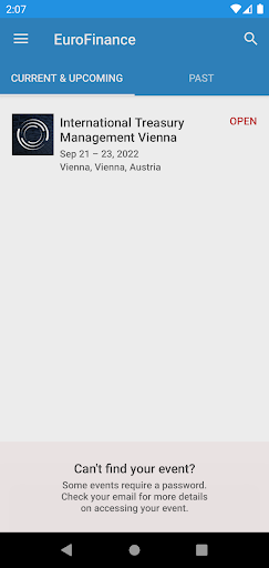 EuroFinance Events Screen 2