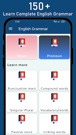 Android application English Grammar screenshort