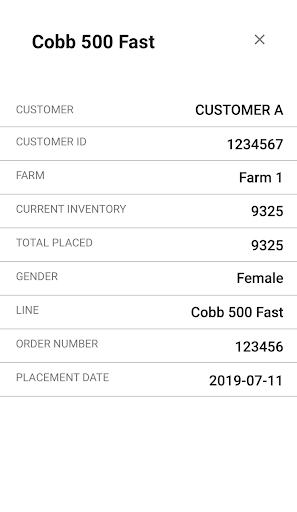 Cobb Flock Management Screen 3