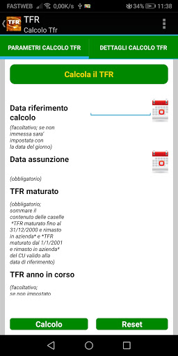 Calcolo TFR Screen 2