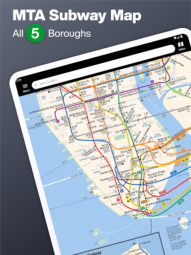 Screenshot of New York Subway – MTA Map NYC