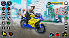 警察のバイク スタントバイク   レーシングのおすすめ画像1