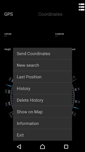GPS Coordinates Screen 2