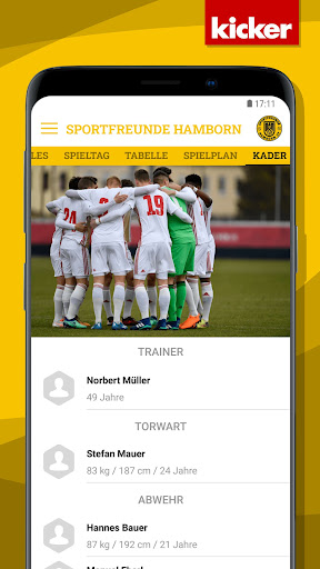 Android application Sportfreunde Hamborn 07 screenshort