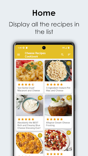 Android application Cheese Recipes Cookbook screenshort