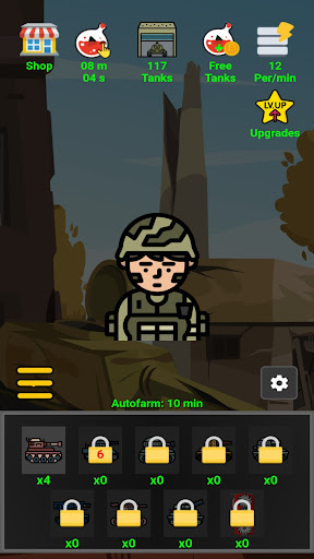 Tank Idle Clicker Screen 2