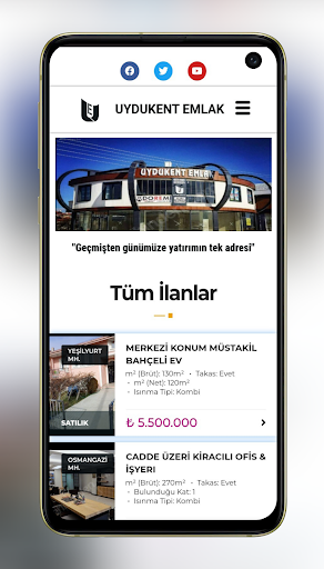 Android application Uydukent Emlak screenshort