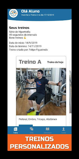 Android application Consultoria Fit SuperTreino screenshort