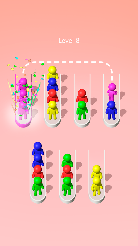 色分けパズル: 並べ替えゲームのおすすめ画像2