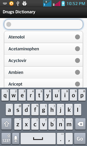 Drugs Dictionary Screen 2