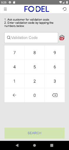 FODEL Pick-up Point App Screen 3