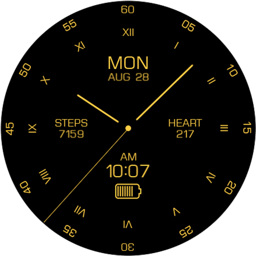 Key095 Analog Gold Watch Face logo