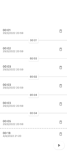 Android application Simple Contractions Tracker screenshort